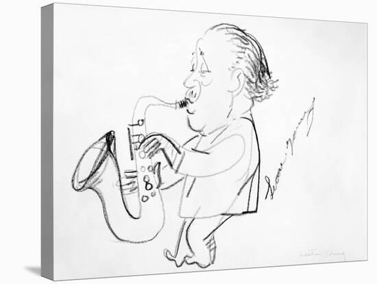 Lester Young (1909-1959)-Alfred Bendiner-Stretched Canvas