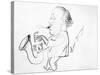 Lester Young (1909-1959)-Alfred Bendiner-Stretched Canvas