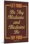 Let Food Be Thy Medicine Hippocrates-null-Mounted Poster