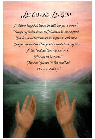 'Let Go, Let God religious motivational poem Art POSTER' Posters