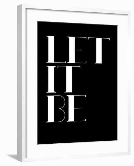 Let it Be Black-NaxArt-Framed Art Print