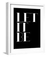 Let it Be Black-NaxArt-Framed Art Print