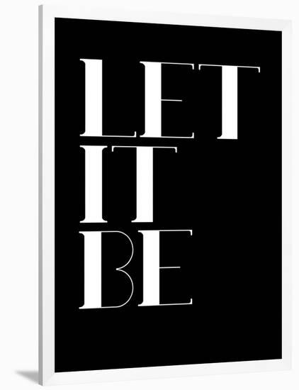 Let it Be Black-NaxArt-Framed Art Print