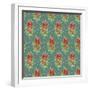 Let It Snow Christmas Pattern-Yachal Design-Framed Giclee Print