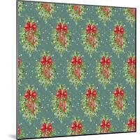 Let It Snow Christmas Pattern-Yachal Design-Mounted Giclee Print