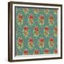 Let It Snow Christmas Pattern-Yachal Design-Framed Giclee Print