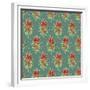 Let It Snow Christmas Pattern-Yachal Design-Framed Giclee Print