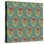 Let It Snow Christmas Pattern-Yachal Design-Stretched Canvas