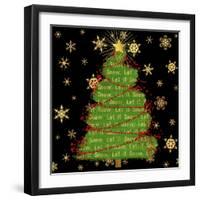 Let it Snow Christmas Tree Black-Tina Lavoie-Framed Giclee Print