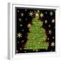 Let it Snow Christmas Tree Black-Tina Lavoie-Framed Giclee Print