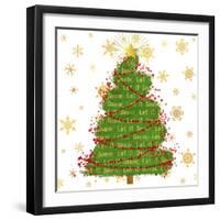 Let it Snow Christmas Tree-Tina Lavoie-Framed Giclee Print