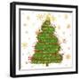 Let it Snow Christmas Tree-Tina Lavoie-Framed Giclee Print
