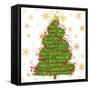 Let it Snow Christmas Tree-Tina Lavoie-Framed Stretched Canvas