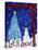 Let It Snow Christmas Tree-Cheryl Bartley-Stretched Canvas