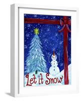 Let It Snow Christmas Tree-Cheryl Bartley-Framed Giclee Print