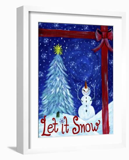 Let It Snow Christmas Tree-Cheryl Bartley-Framed Giclee Print