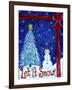 Let It Snow Christmas Tree-Cheryl Bartley-Framed Giclee Print