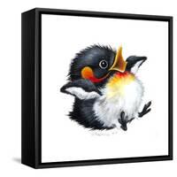 Let it Snow - Penguin-Peggy Harris-Framed Stretched Canvas