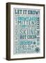 Let it Snow Typography-Lantern Press-Framed Art Print