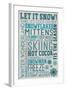 Let it Snow Typography-Lantern Press-Framed Art Print