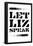 Let Liz Speak - Noir Spray Stencil-null-Framed Poster
