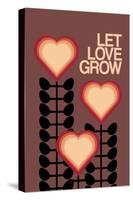 Let Love Grow Brown-Frances Collett-Stretched Canvas