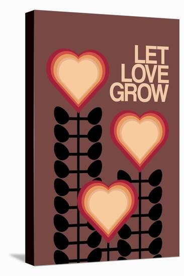 Let Love Grow Brown-Frances Collett-Stretched Canvas