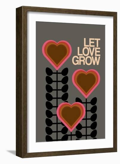 Let Love Grow Grey-Frances Collett-Framed Giclee Print