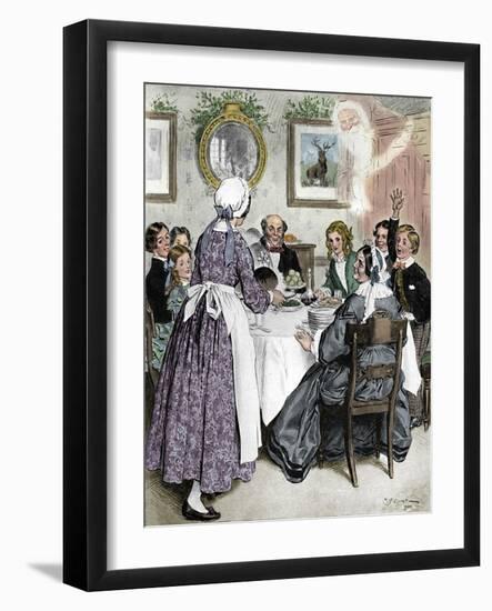 Let Me Think of the Comfortable Family Dinners., 1862, (1923)-Charles Edmund Brock-Framed Giclee Print