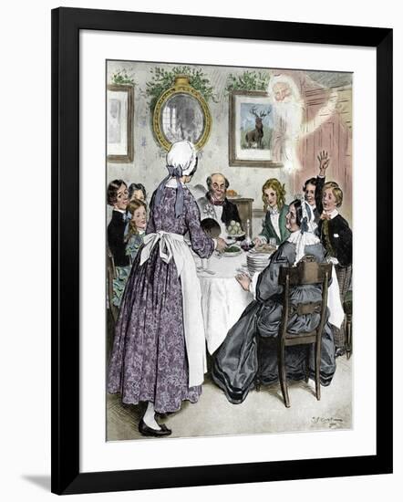 Let Me Think of the Comfortable Family Dinners., 1862, (1923)-Charles Edmund Brock-Framed Giclee Print