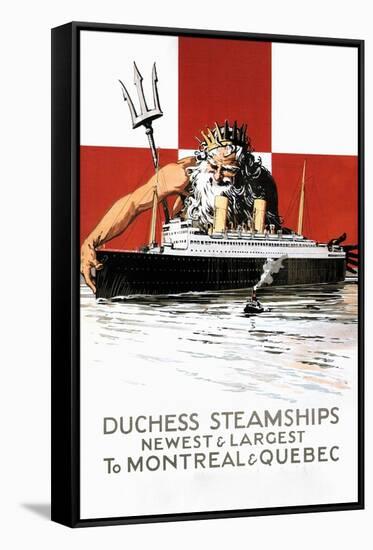 Let Neptune's Trident Take On A Liner To Quebec & Montreal-null-Framed Stretched Canvas