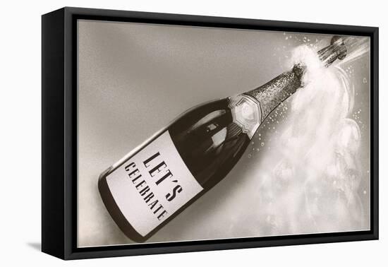 Let's Celebrate, Champagne Bottle-null-Framed Stretched Canvas