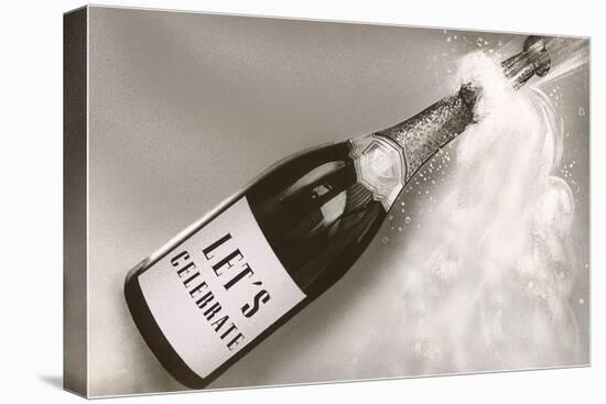 Let's Celebrate, Champagne Bottle-null-Stretched Canvas