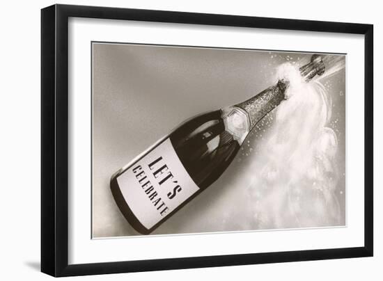 Let's Celebrate, Champagne Bottle-null-Framed Art Print