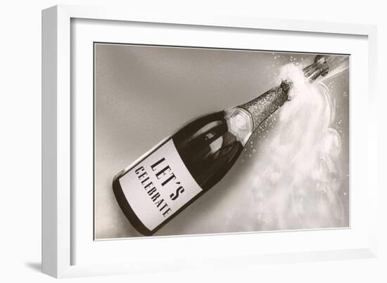 Let's Celebrate, Champagne Bottle-null-Framed Art Print