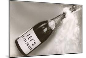 Let's Celebrate, Champagne Bottle-null-Mounted Art Print