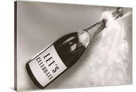 Let's Celebrate, Champagne Bottle-null-Stretched Canvas