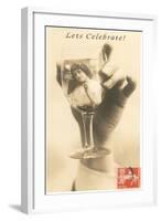 Let's Celebrate, Girl in Glass-null-Framed Art Print