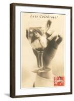 Let's Celebrate, Girl in Glass-null-Framed Art Print