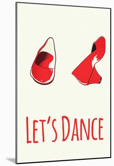 Let's Dance Red Shoes-null-Mounted Poster