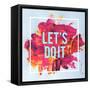 Let's Do It-Swedish Marble-Framed Stretched Canvas