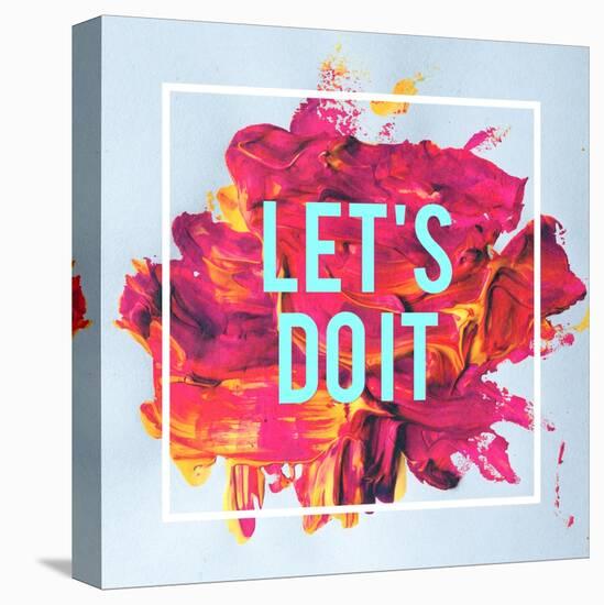 Let's Do It-Swedish Marble-Stretched Canvas