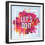 Let's Do It-Swedish Marble-Framed Art Print