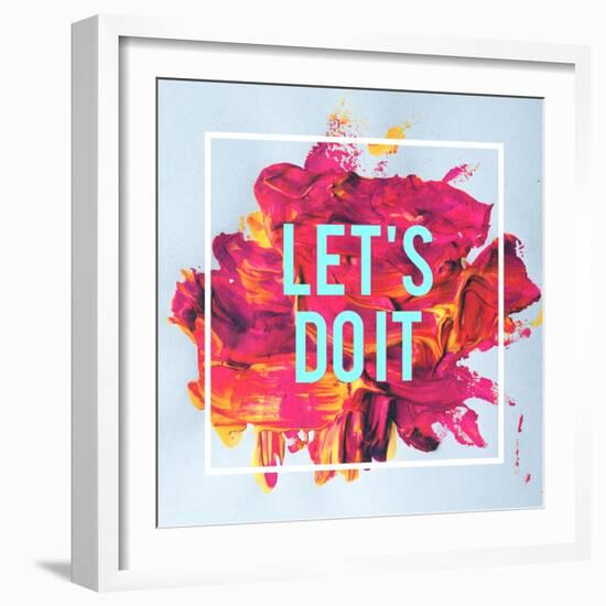 Let's Do It-Swedish Marble-Framed Art Print