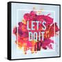 Let's Do It-Swedish Marble-Framed Stretched Canvas