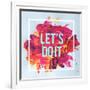 Let's Do It-Swedish Marble-Framed Art Print