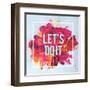 Let's Do It-Swedish Marble-Framed Art Print