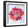 Let's Do It-Swedish Marble-Framed Art Print