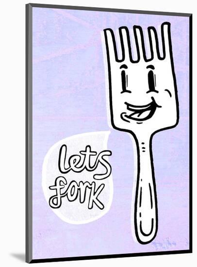Let's Fork - Tommy Human Cartoon Print-Tommy Human-Mounted Art Print