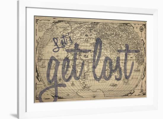 Let's Get Lost - 1562, World Map-null-Framed Giclee Print